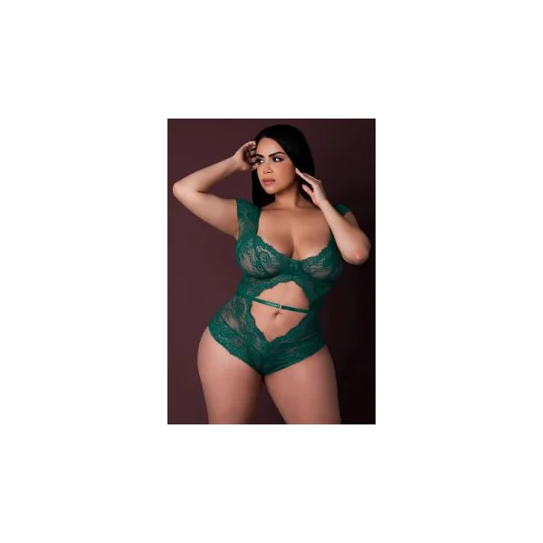 CUTOUT ROMPER EMERALD 2XL