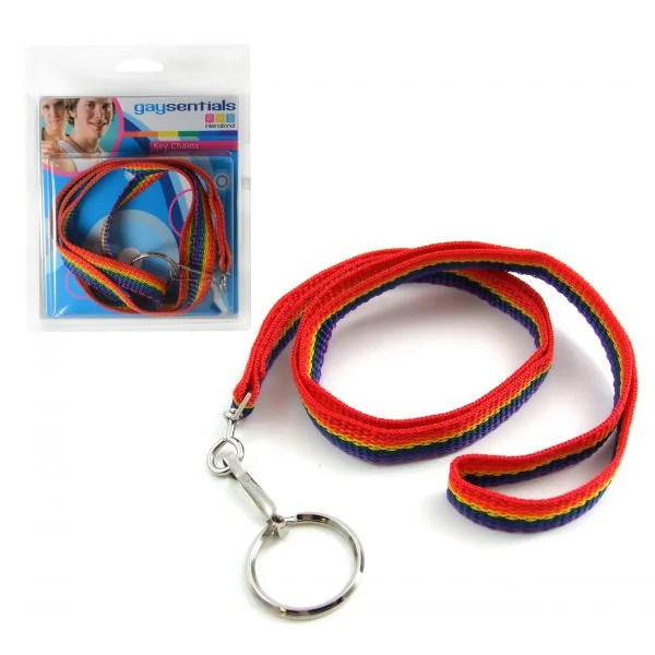 (D) GAYSENTIALS RAINBOW NYLON KEY TAG