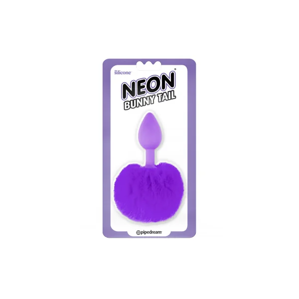 (D) NEON BUNNY TAIL PURPLE