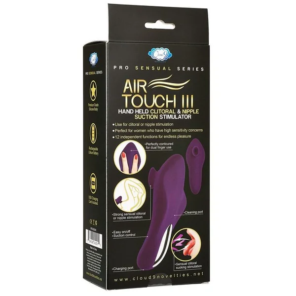 (D) PRO SENSUAL AIR TOUCH III HELD STIMULATOR PLUM (NET)