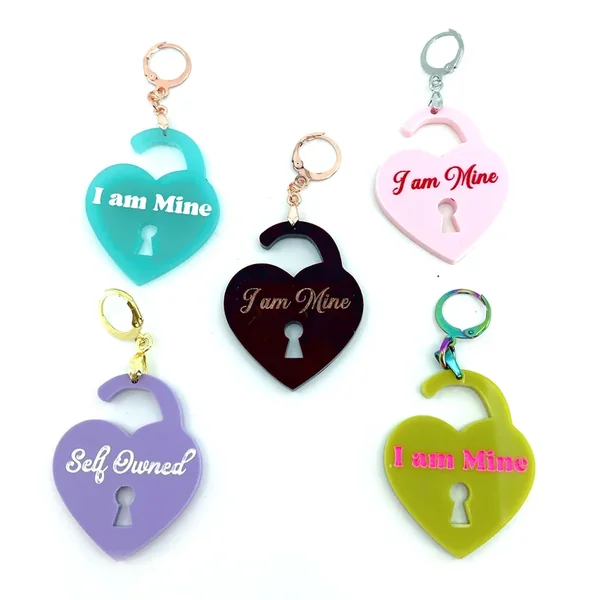 Design Your Own Acrylic Collar Tag – Open Heart Lock