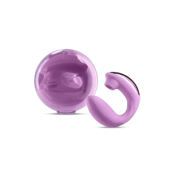 Desire Euphoria Dual End Vibrator with Air Pulse Clitoral Stimulation – Magenta