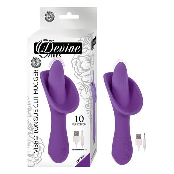 DEVINE VIBES VIBRO TONGUE CLIT HUGGER PURPLE