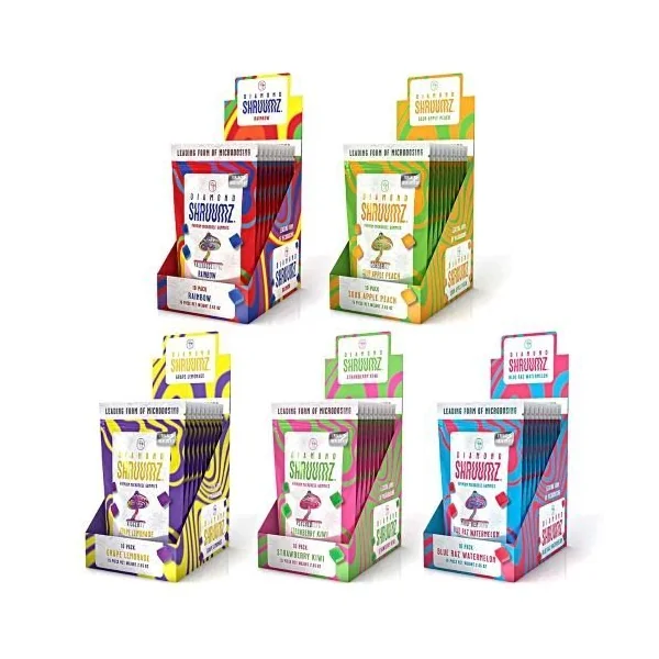 Diamond Shruumz Microdose Gum 10pk/Display Rainbow