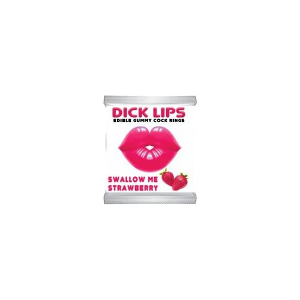 Dick Lips Gummy Candy Cock Rings Strawberry by Hott Products