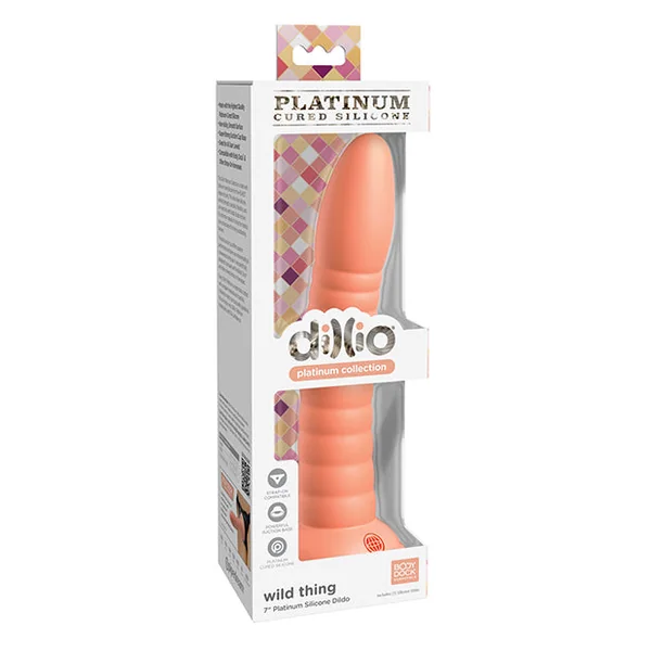 Dillio Platinum 7" Wild Thing Silicone Dildo - Peach