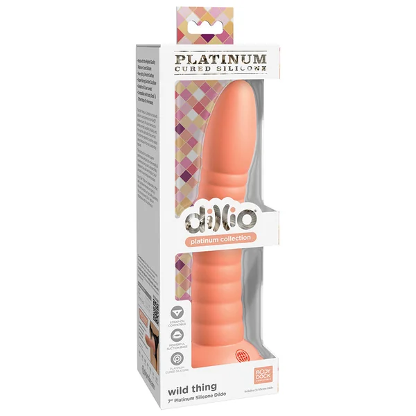 Dillio Platinum Wild Thing Dildo - Peach 7"