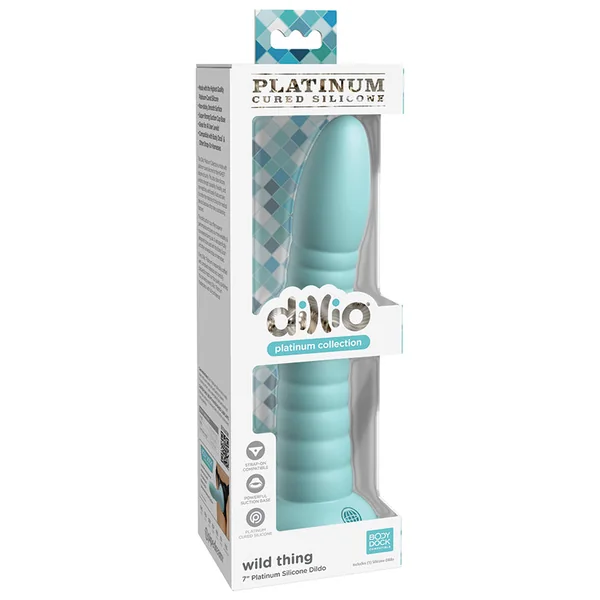 Dillio Platinum Wild Thing Dildo - Teal 7"