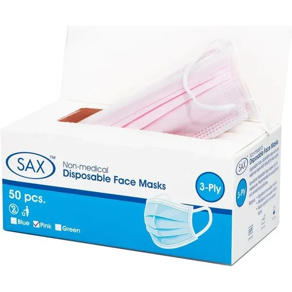 Disposable Face Mask (Pink) (50 X Pack)