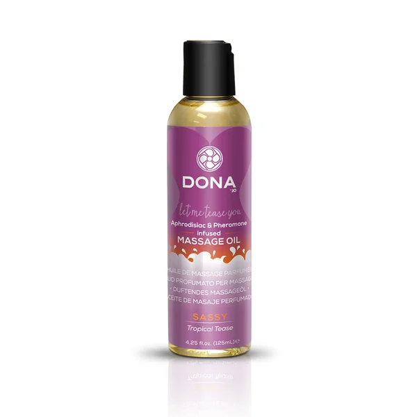 DONA MASSAGE OIL SASSY TROPICAL TEASE 3.75 OZ