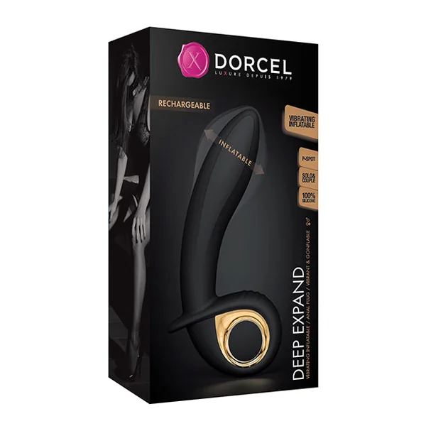 Dorcel Deep Expand Inflatable Vibrator - Black-gold