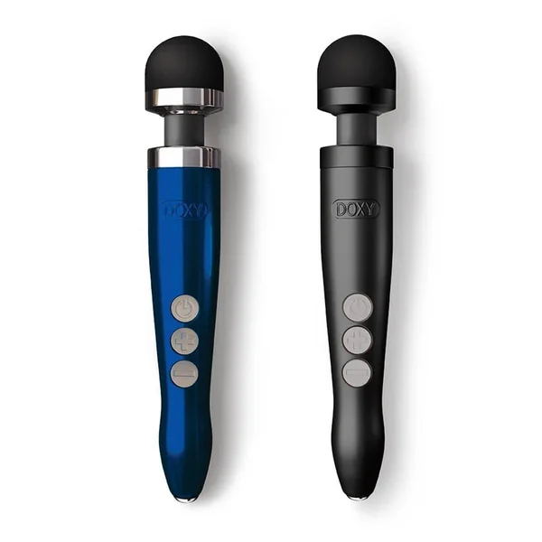 DOXY Die Cast 3 Rechargeable – Powerful Compact Massage Wand – Attachment Compatible | Blue or Black