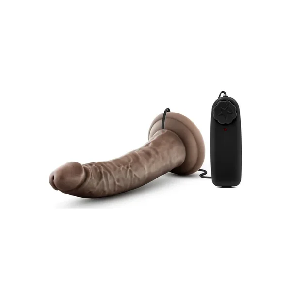 Dr Skin Dr Dave Vibe Cock W/suction Chocolate 7 inch