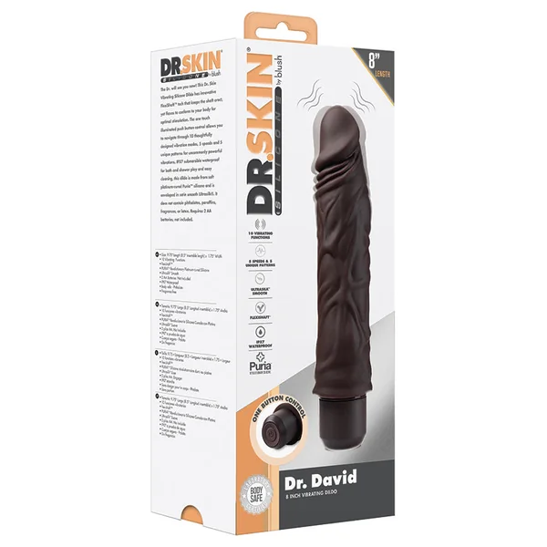 Dr. Skin Silicone Dr. David Brown 8.5-Inch Long Vibrating Dildo