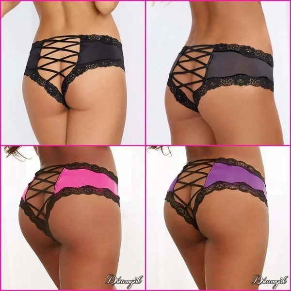 Dreamgirl Lingerie - ​Underwear with Crisscrossed Elastics 1434