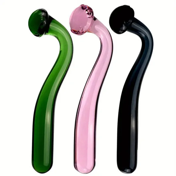 Dual-Ended Glass Wand Massager G-Spot Stimulator Butt Plug