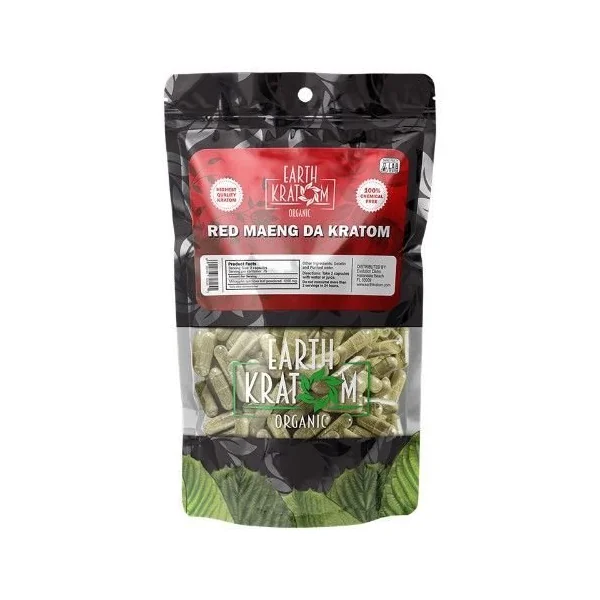 Earth Kratom 1000ct Capsules Red Maeng Da