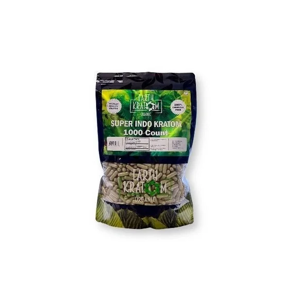 Earth Kratom 1000ct Capsules Super Indo