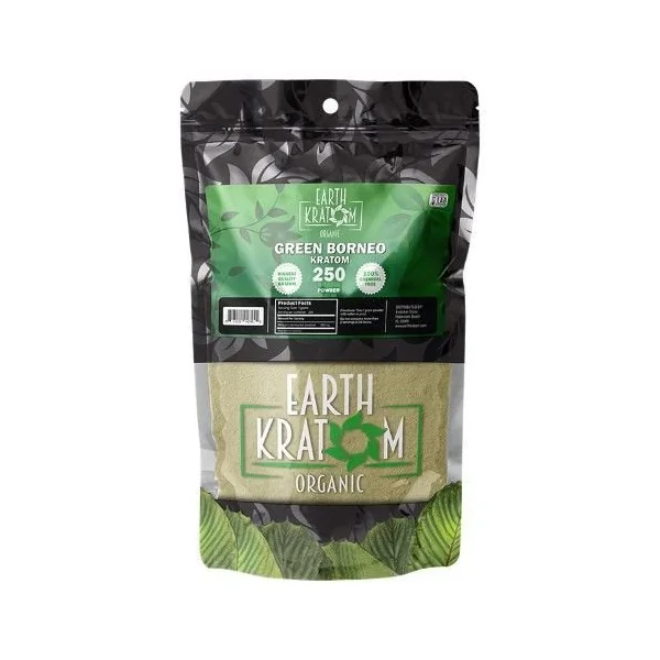 Earth Kratom 250g Powder Green Borneo