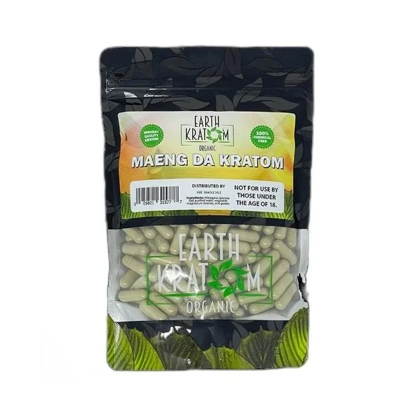 Earth Kratom 500ct Capsules Maeng Da