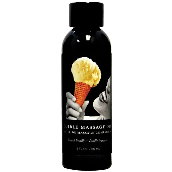 Earthly Body Edible Massage Oil – 2 oz French Vanilla