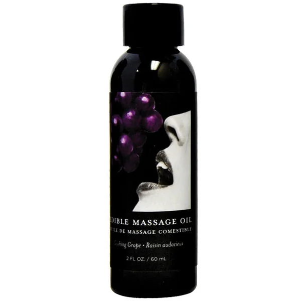 Earthly Body Edible Massage Oil - 2 Oz Grape
