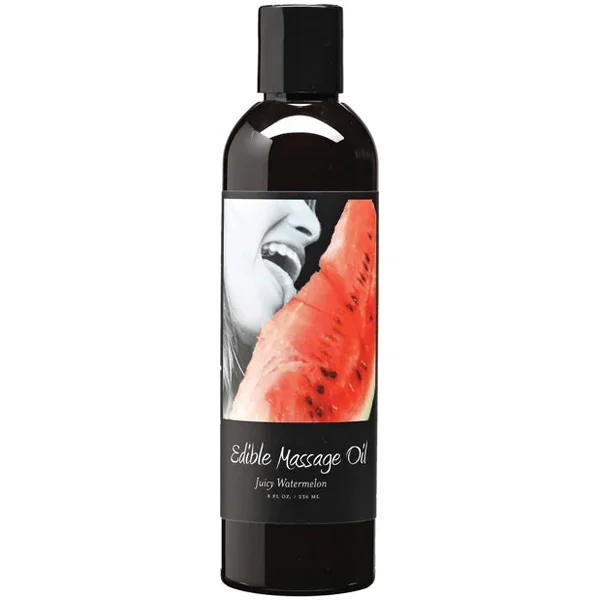 Earthly Body Edible Massage Oil – 8 oz Watermelon