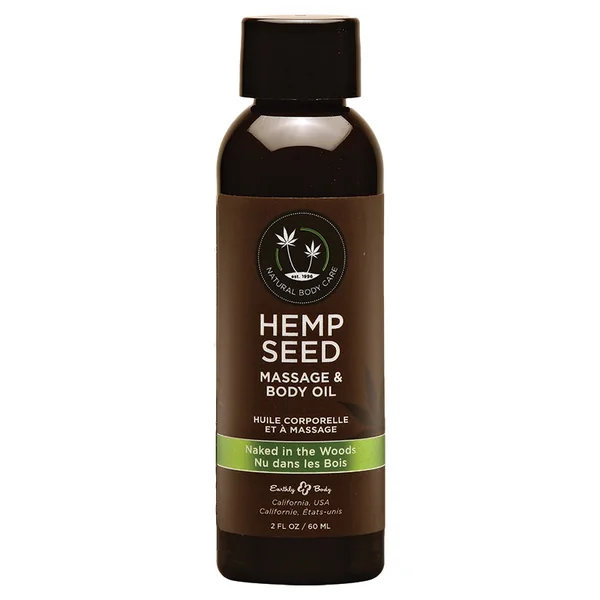 Earthly Body Hemp Seed Massage & Body Oill - Naked in the Woods 2oz