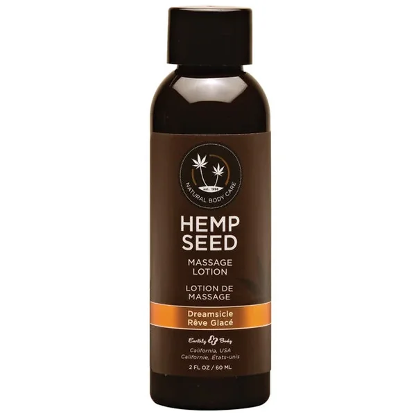 Earthly Body Hemp Seed Massage Lotion – 2 oz Dreamsicle
