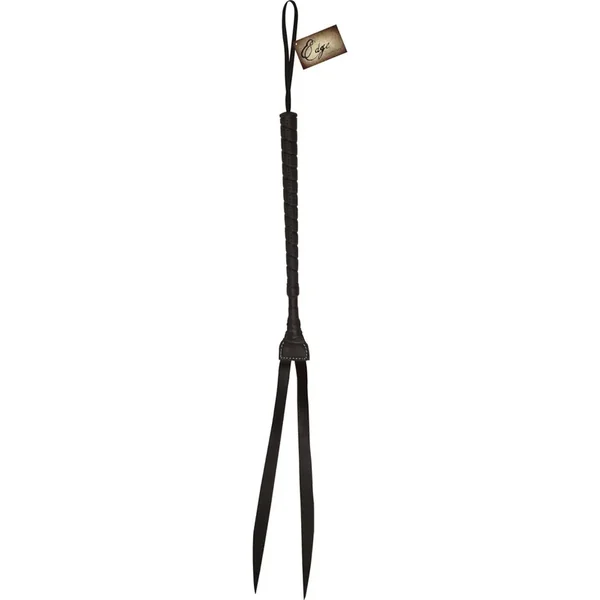 Edge Dragon Kiss Leather Whip 27in – Black