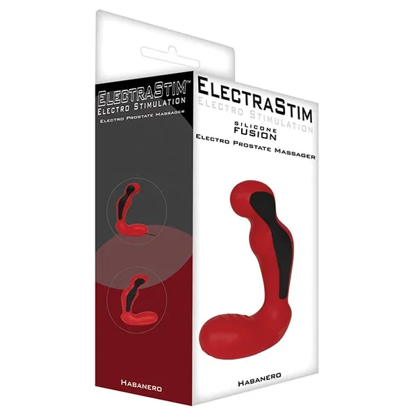 Electrastim Silicone Fusion Habanero Prostate Massager – Red/black