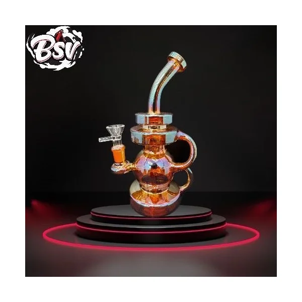 Electro Plated Thick 8.5in Recycler Waterpipe