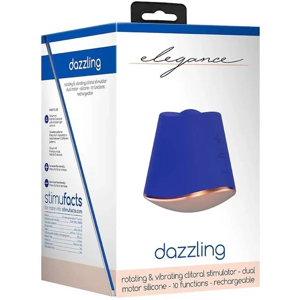 Elegance “Dazzling” Clitoral Vibe -Blue