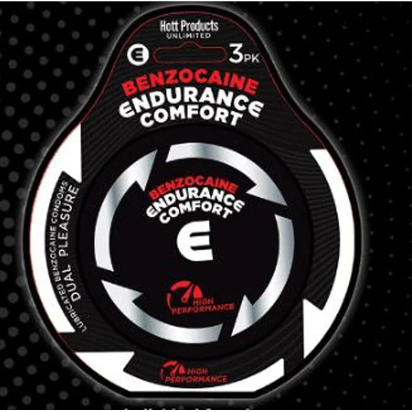 Endurance Comfort - Benzocaine Condoms - 3 Pk