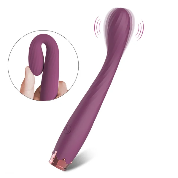 Enjoy discreet pleasure with this portable purple wand vibrator