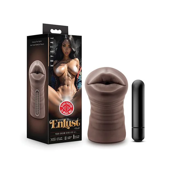 EnLust Mouth Stroker With Vibrating Bullet -Krystal