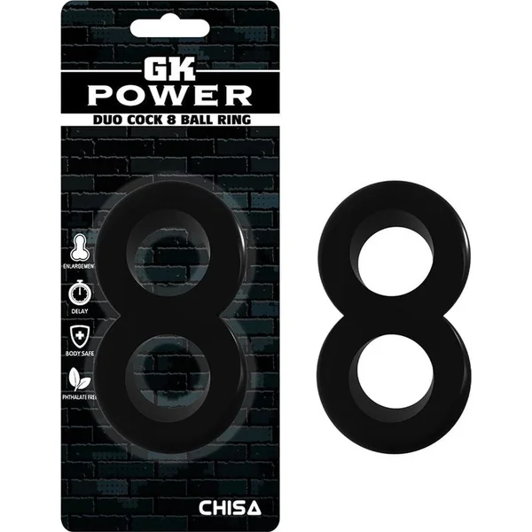 Erection Ring - GK Power - Duo Cock 8 Ball Ring