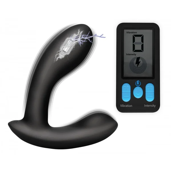 E-Stim Pro Silicone Vibrating Prostate Massager with Remote Control