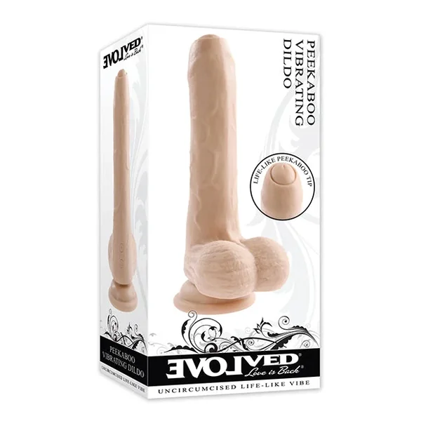 Evolved Peek A Boo Vibrating Dildo – Ivory