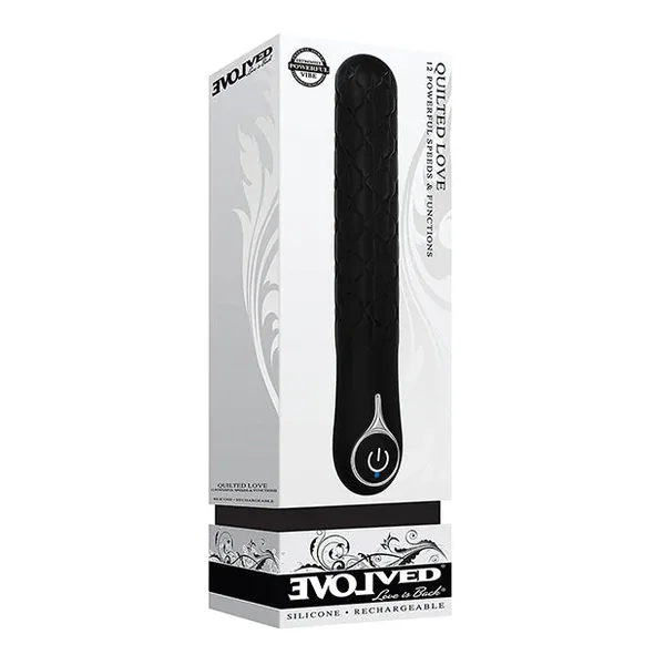 Evolved Quilted Love Rechargeable Vibrator – Black
