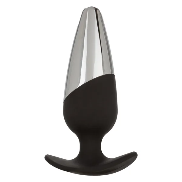 Executive Dual Surface Metal & Silicone 4.5" Anal Plug
