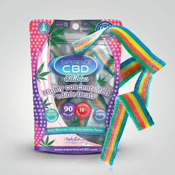EXPERIENCE CBD 90MG RAINBOW BELTS 3PC (NET)