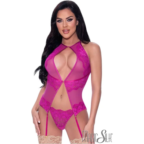 Exposed Lace Bustier by Magic Silk