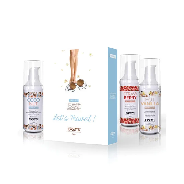Exsens Of Paris Let's Travel Massage Oil Set