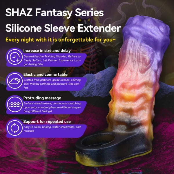 Fantasy 5-Inch Cock Sleeve – Silicone SexToys for Male Intense Pressure and Penetration Control