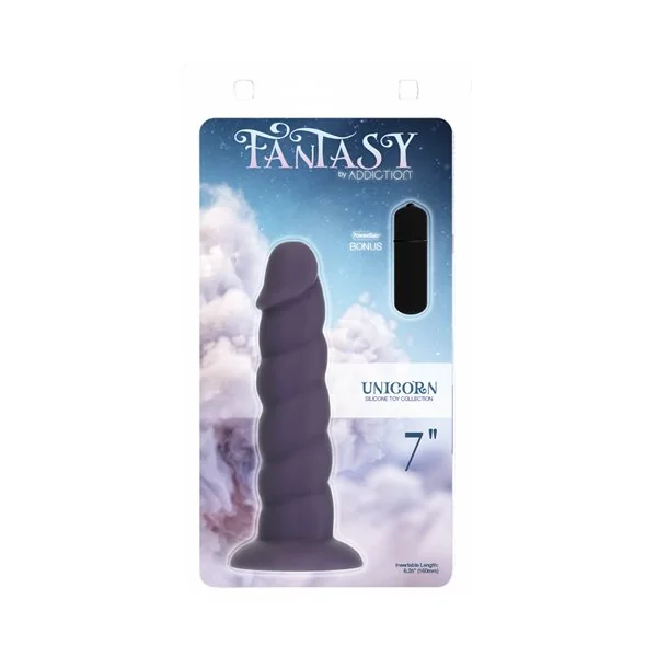 FANTASY ADDICTION 7IN UNICORN PURPLE W/ BULLET