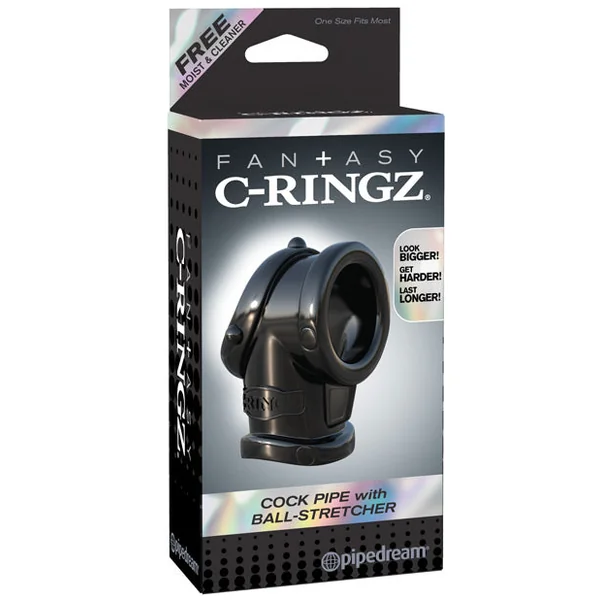 Fantasy C-Ringz Cock Pipe w/Ball Stretcher - Black