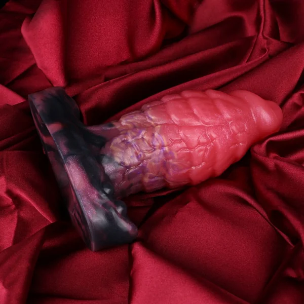 Fantasy Silkworm Cocoon Silicone Anal Plug Dildo – Deep Pressure Sex Toys with Anchor-Shaped Base