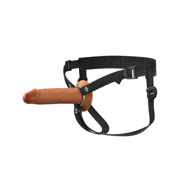 Fantasy X-Tensions Elite 7" Silicone Hollow Strap Dual Density - Brown