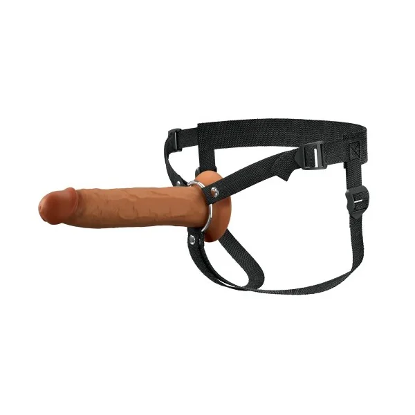 FANTASY X-TENSIONS ELITE 9IN HOLLOW STRAP-ON BROWN